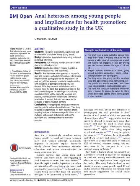 teen anal gape|Anal heterosex among young people and implications for health。